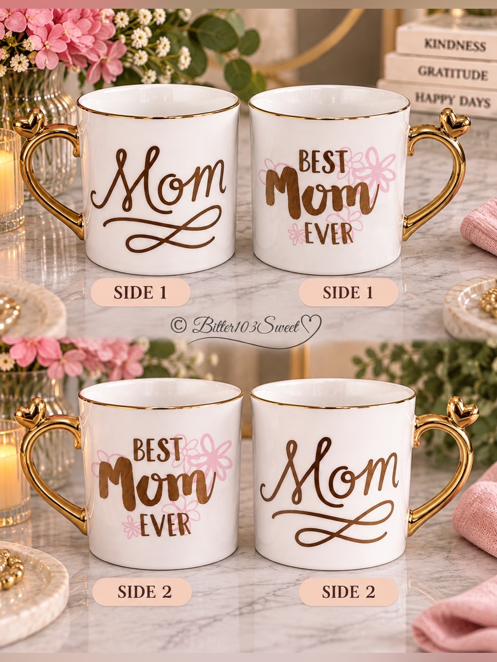 Bundle of (2) Coffee Mugs | Best Mom Ever & Mom | Birthday  Mother’s Day Gift